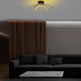 Opviq Lámpara de araña de metal negra con LED de 28W